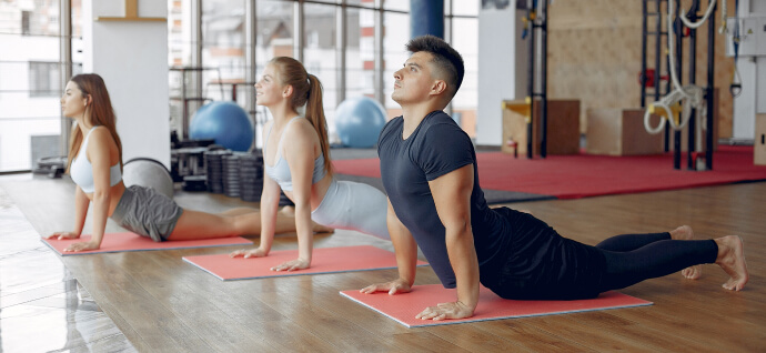 Exercise in gym