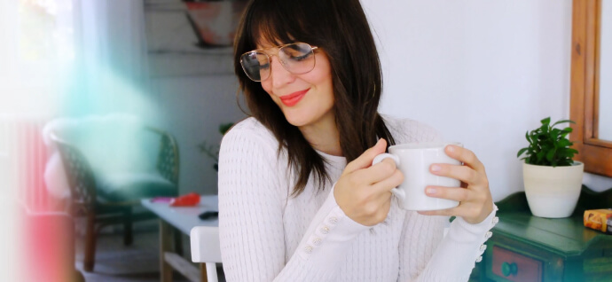 Girl with coffee