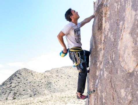 Rock-climber on the rock