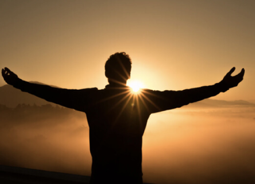 Man meets the dawn