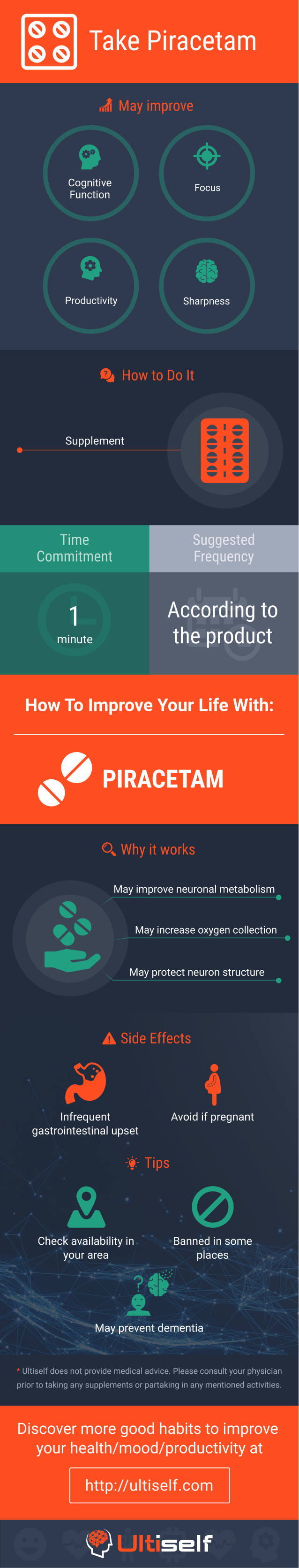 Take Piracetam infographic